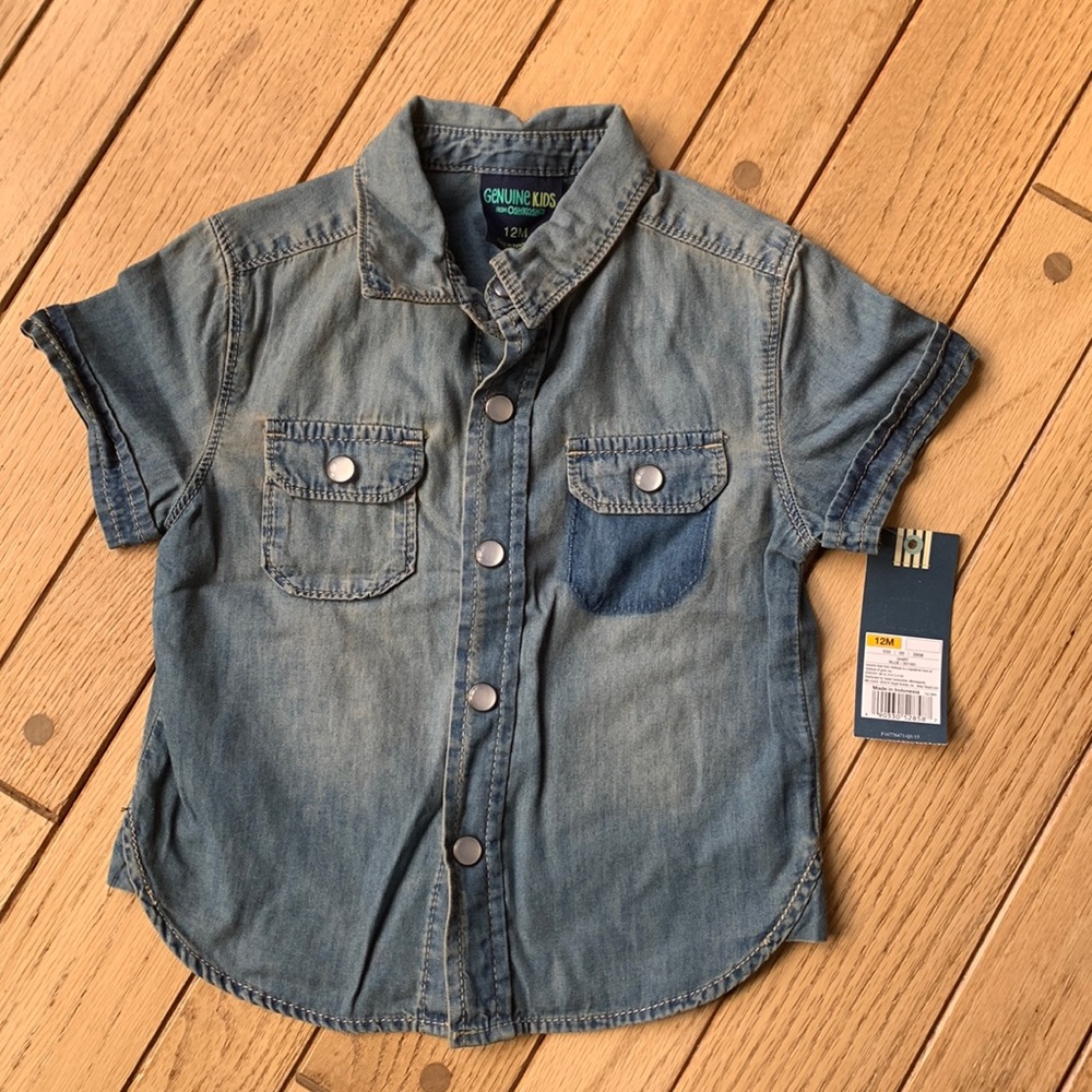12 month button up shirt